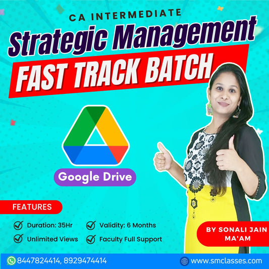 CA Inter Strategic Management Fast Track Safalta Batch (Books + Access to Lectures) By Sonali Ma’am