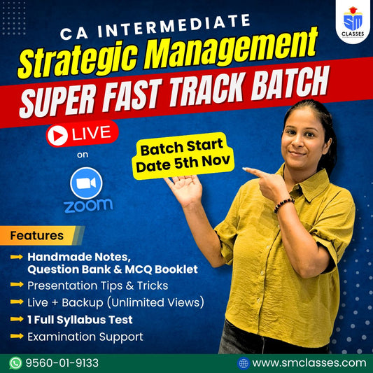 CA Inter Strategic Management Super Fast Track Batch (Books + Access to Lectures) By Sonali Ma’am