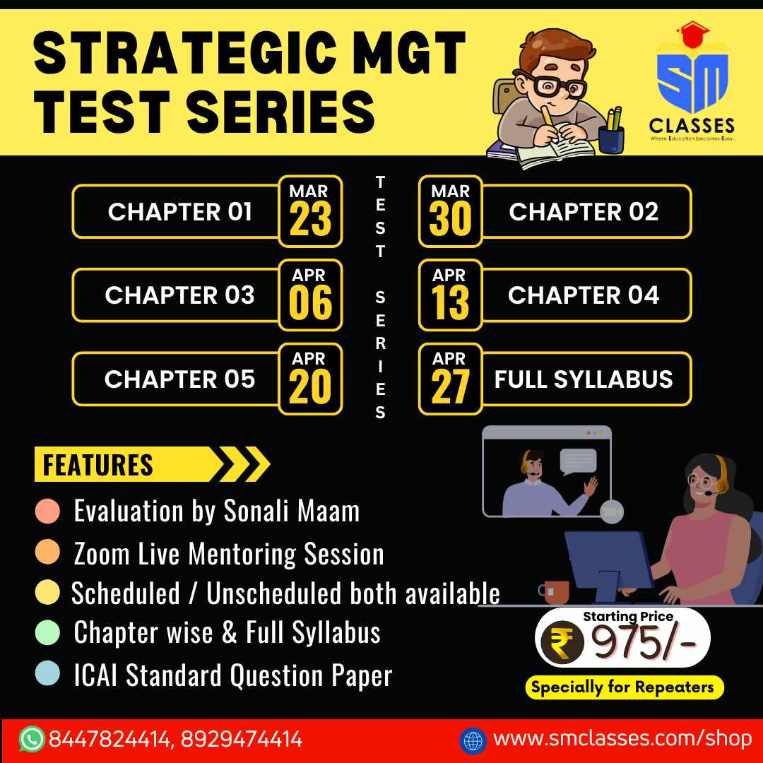 CA Inter SM Test Series | May 25 / Sep 25 By Sonali Ma’am